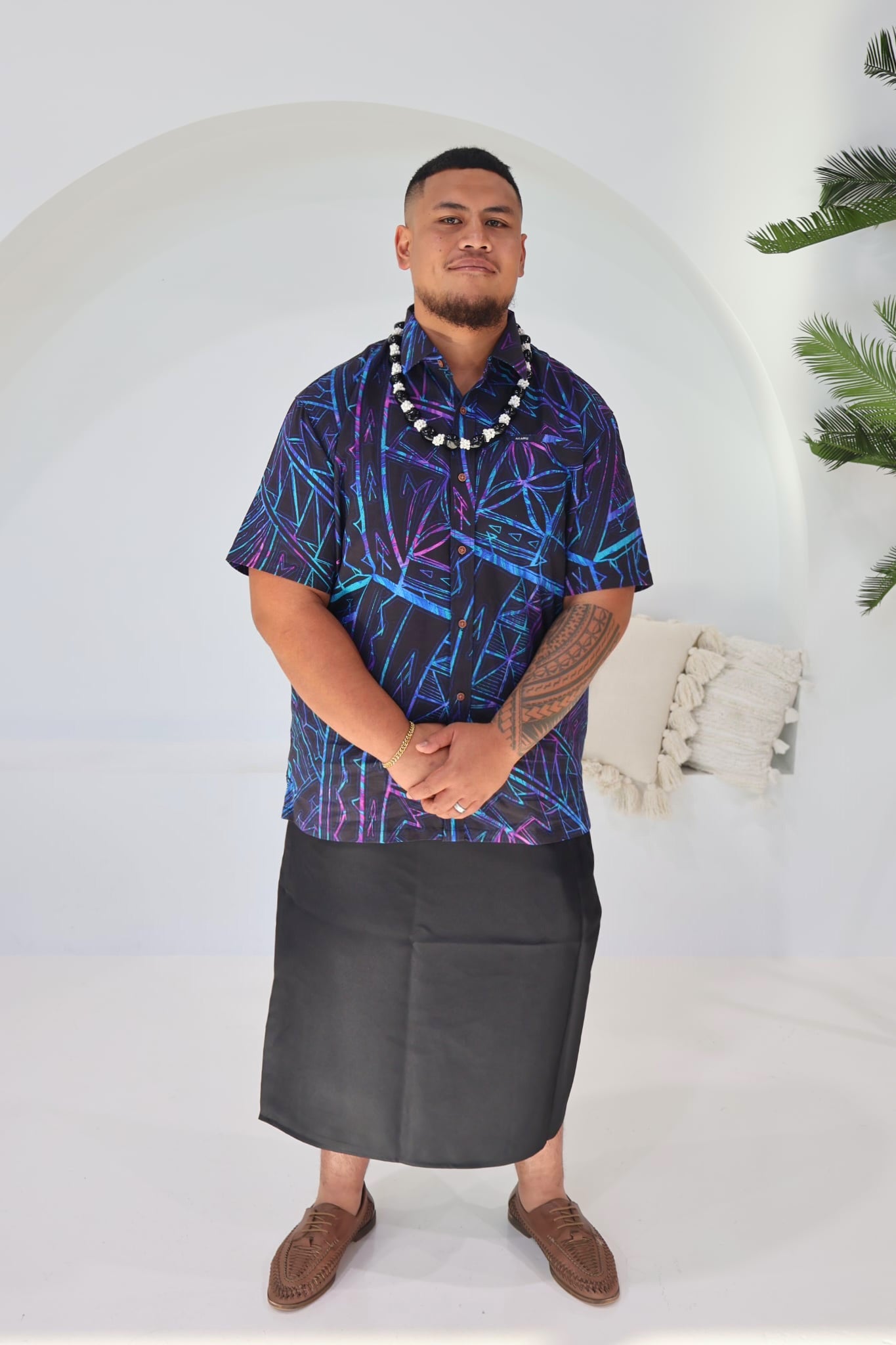 Akamu Mens Shirt- Volau (Blue)