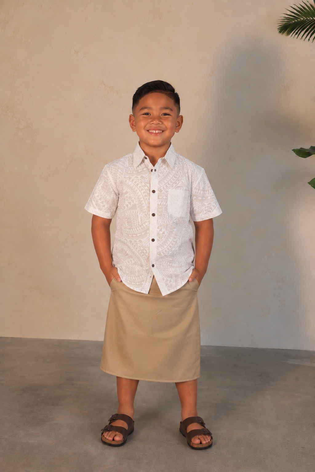 Mesian Boy's Shirt White CWOW-1235