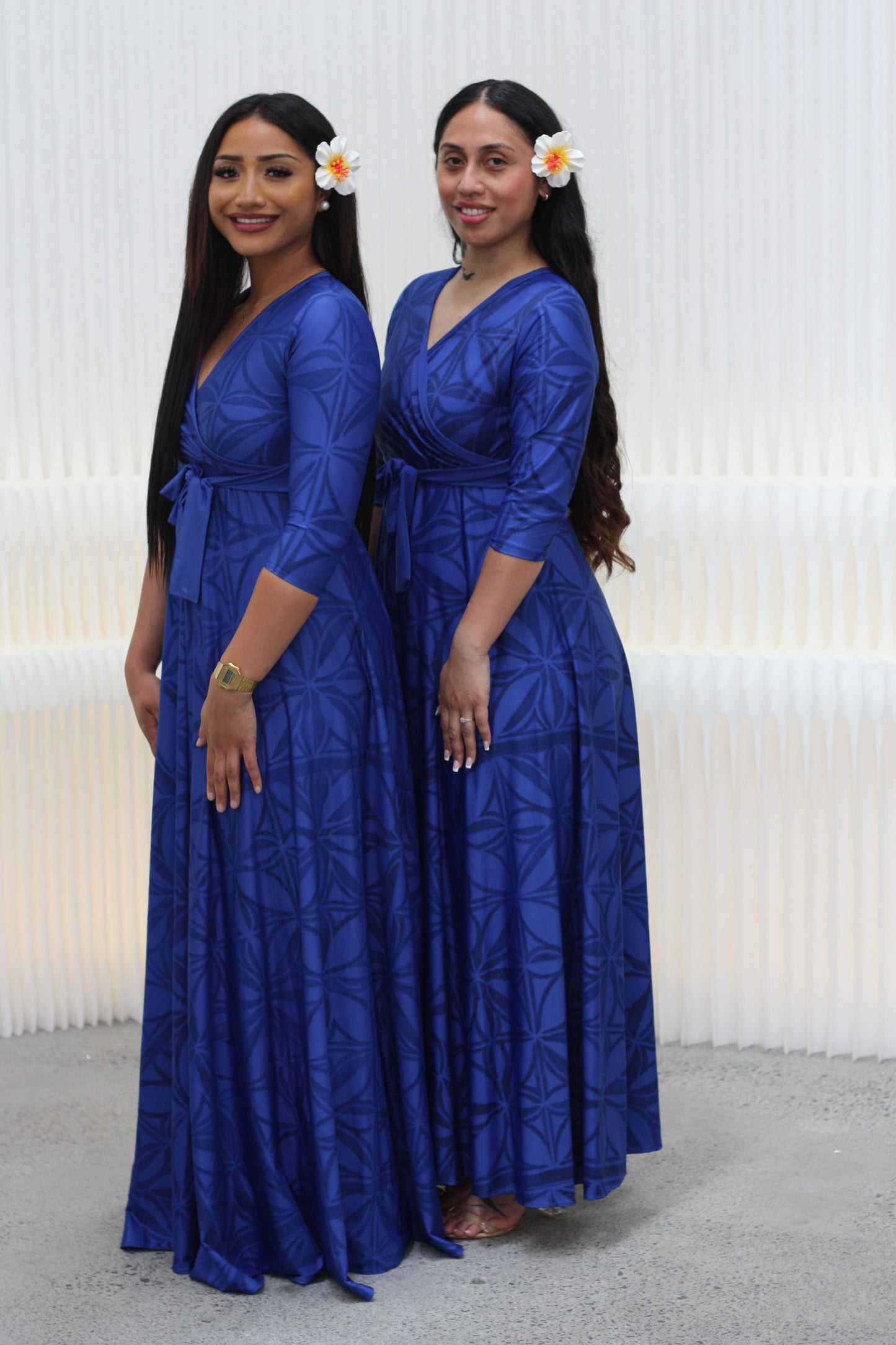 Cece's Deep Blue Moana Wrap Dress (Plus)