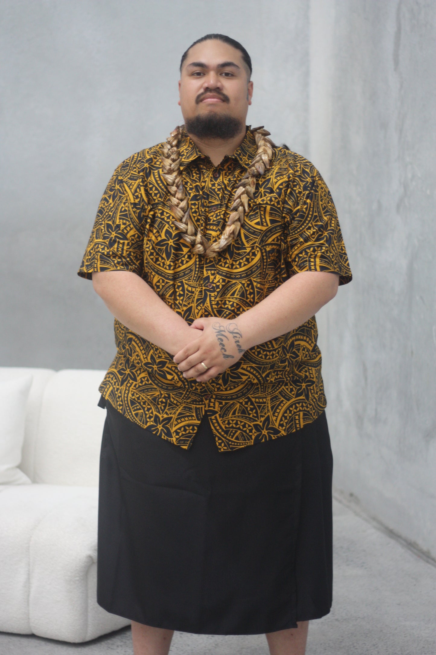 Tribal Men's Yellow Elei Shirt FB1723
