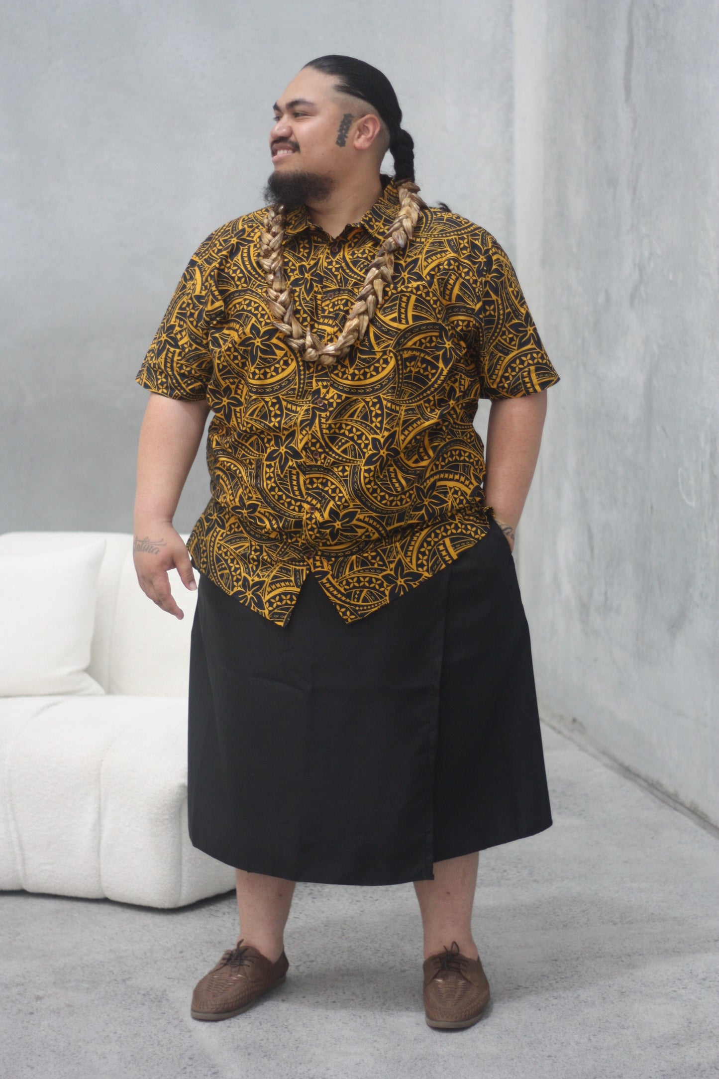 Tribal Men's Yellow Elei Shirt FB1723