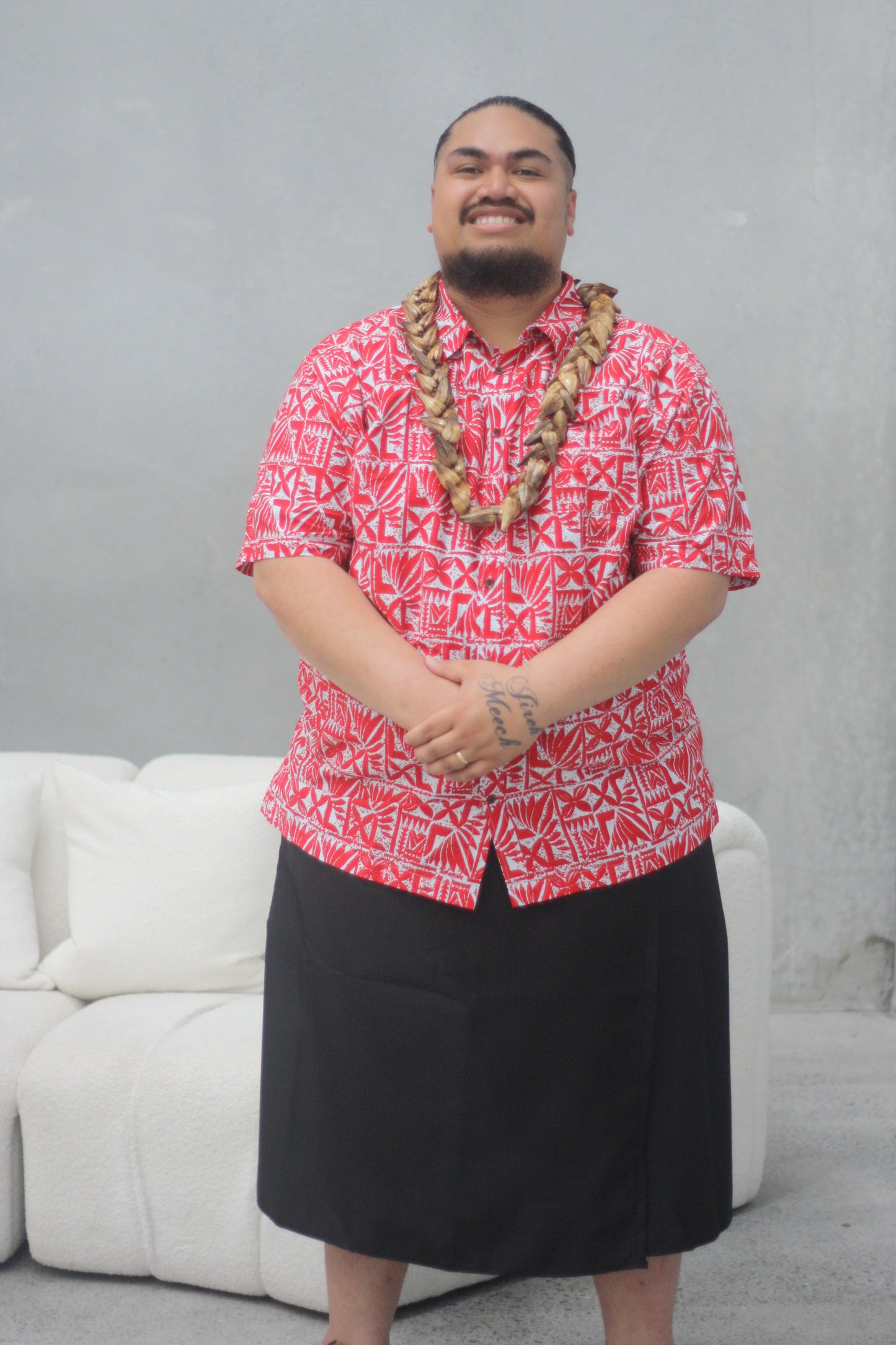 Tribal Men's Red Elei Shirt FB1718