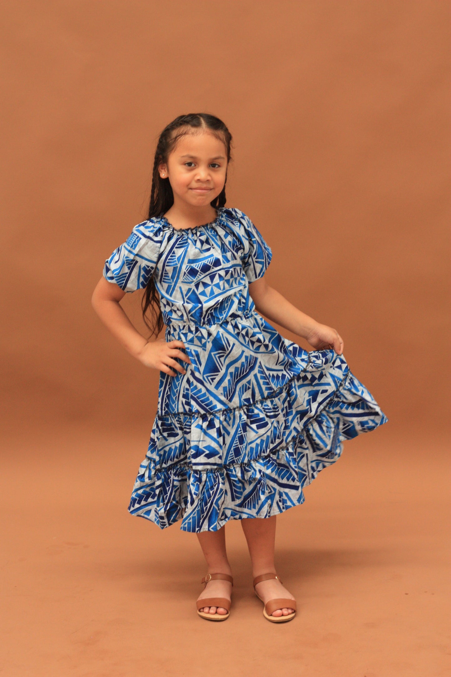 Kalavata Girl's Royal Blue Dress FB1732