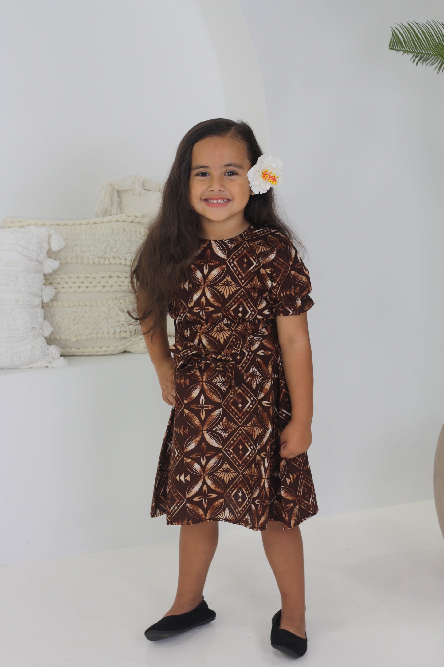 Kalavata Girls Rylee Dress Brown LG1958