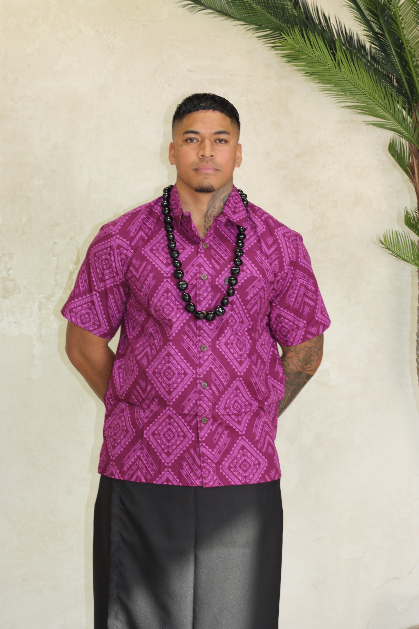 Tribal Origin Men's Elei Shirt ( Purple ) FB1398