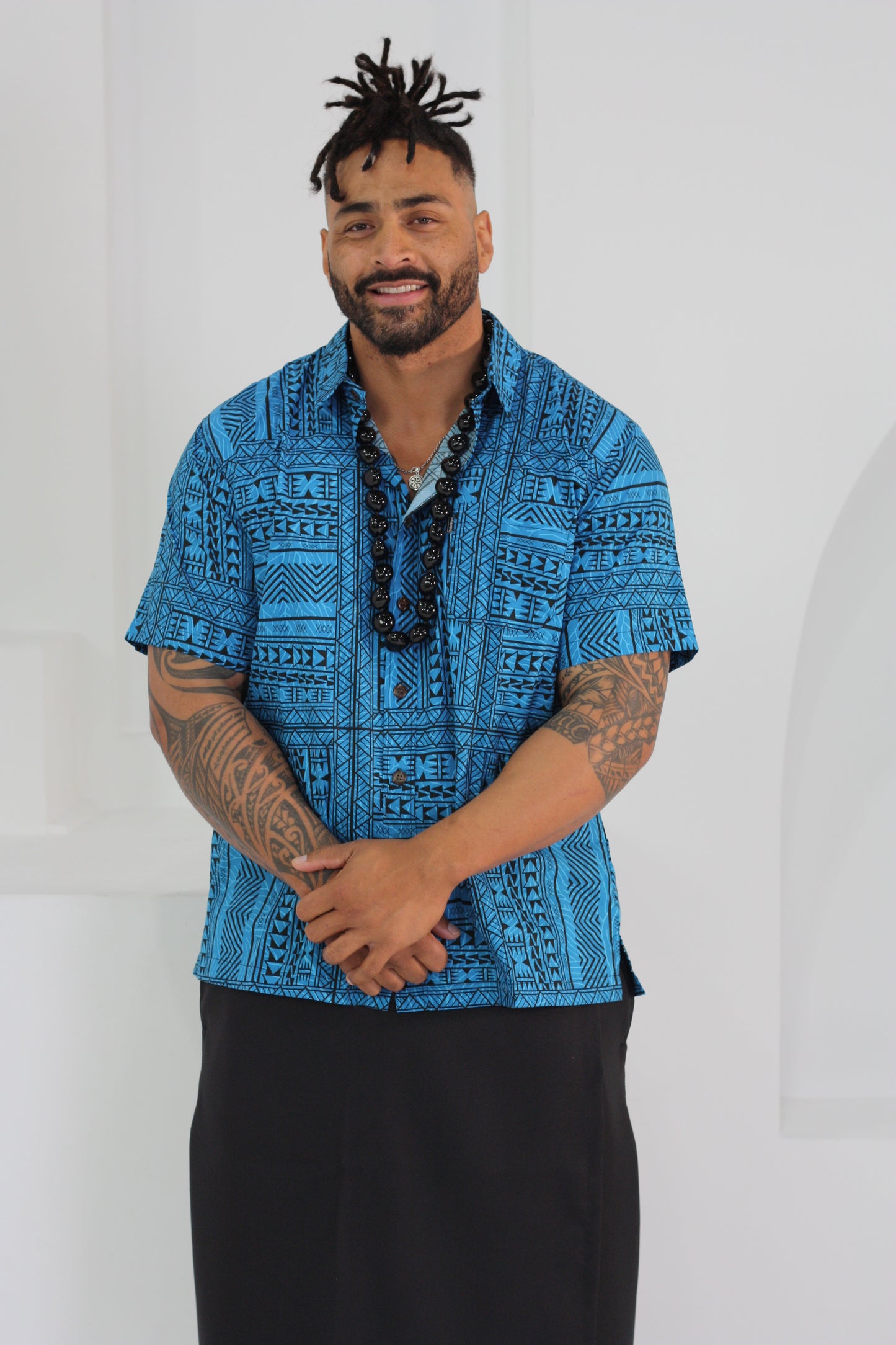 Tribal Origin Men's Elei Shirt ( Blue ) FB1399