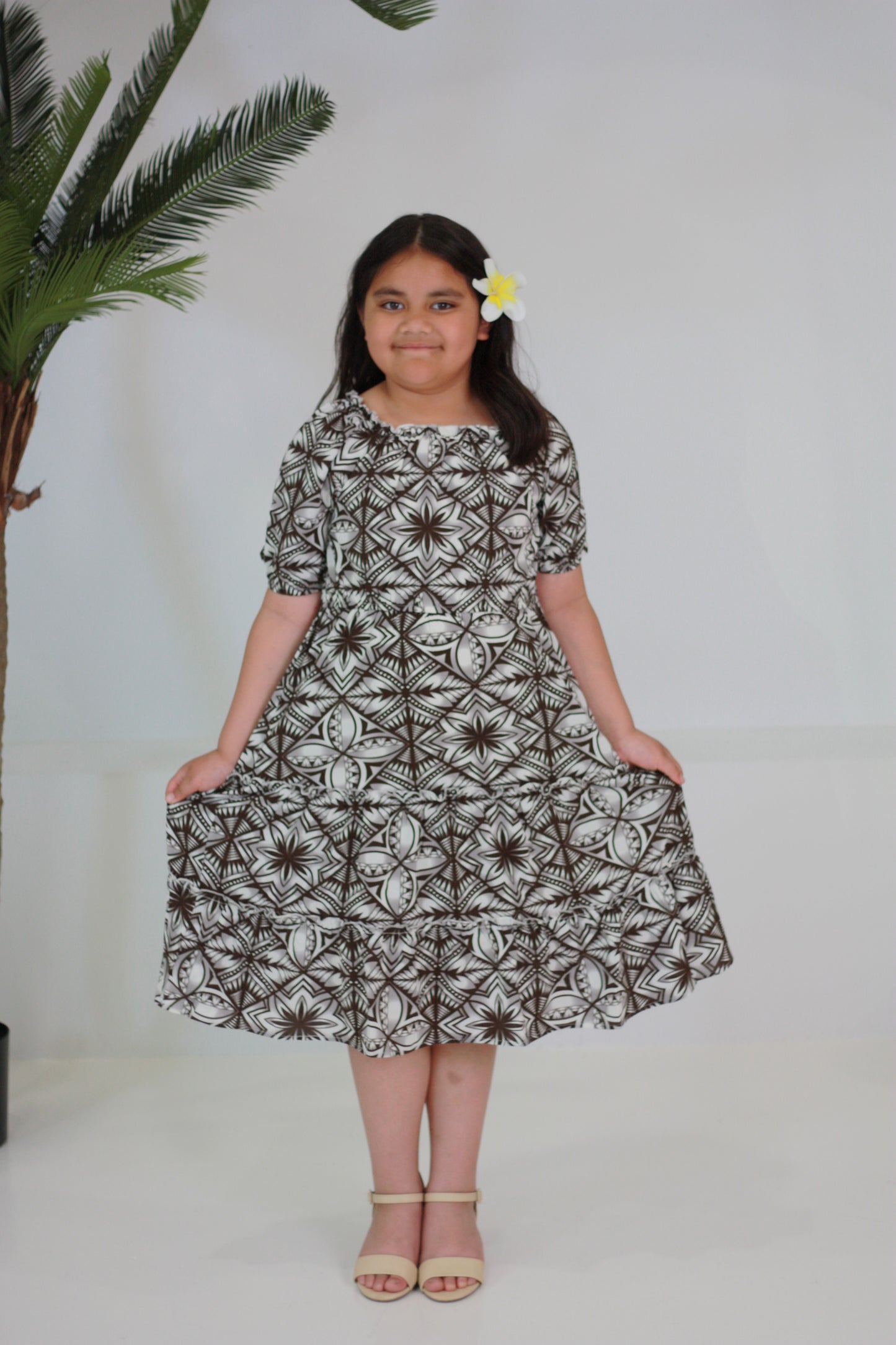 Tribal Origin Girls Luna Dress - Bitu LG2020 (Brown)