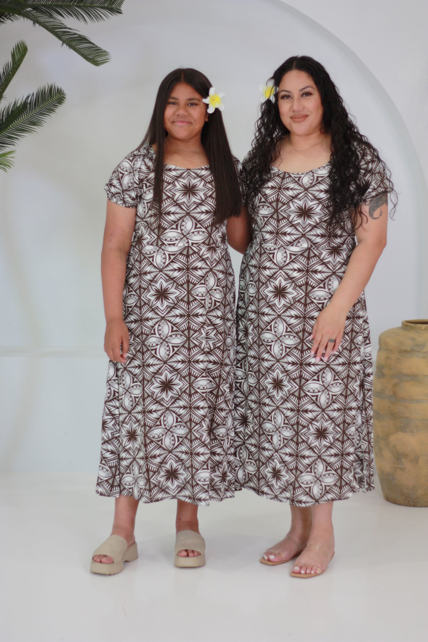 Tribal Origin Tania Dress with Silt Dress - Bitu LD4781 (Brown)