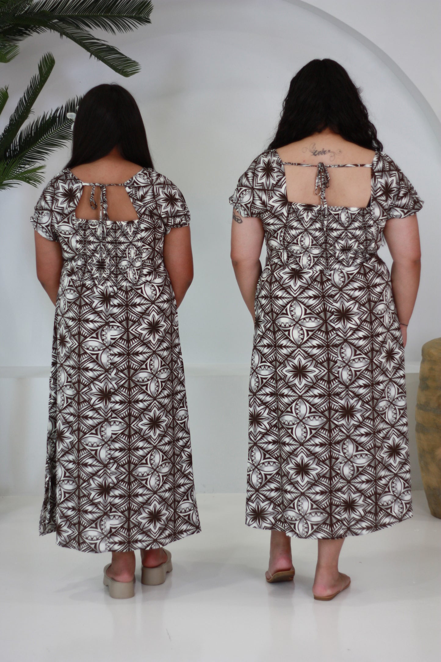 Tribal Origin Tania Dress with Silt Dress - Bitu LD4781 (Brown)