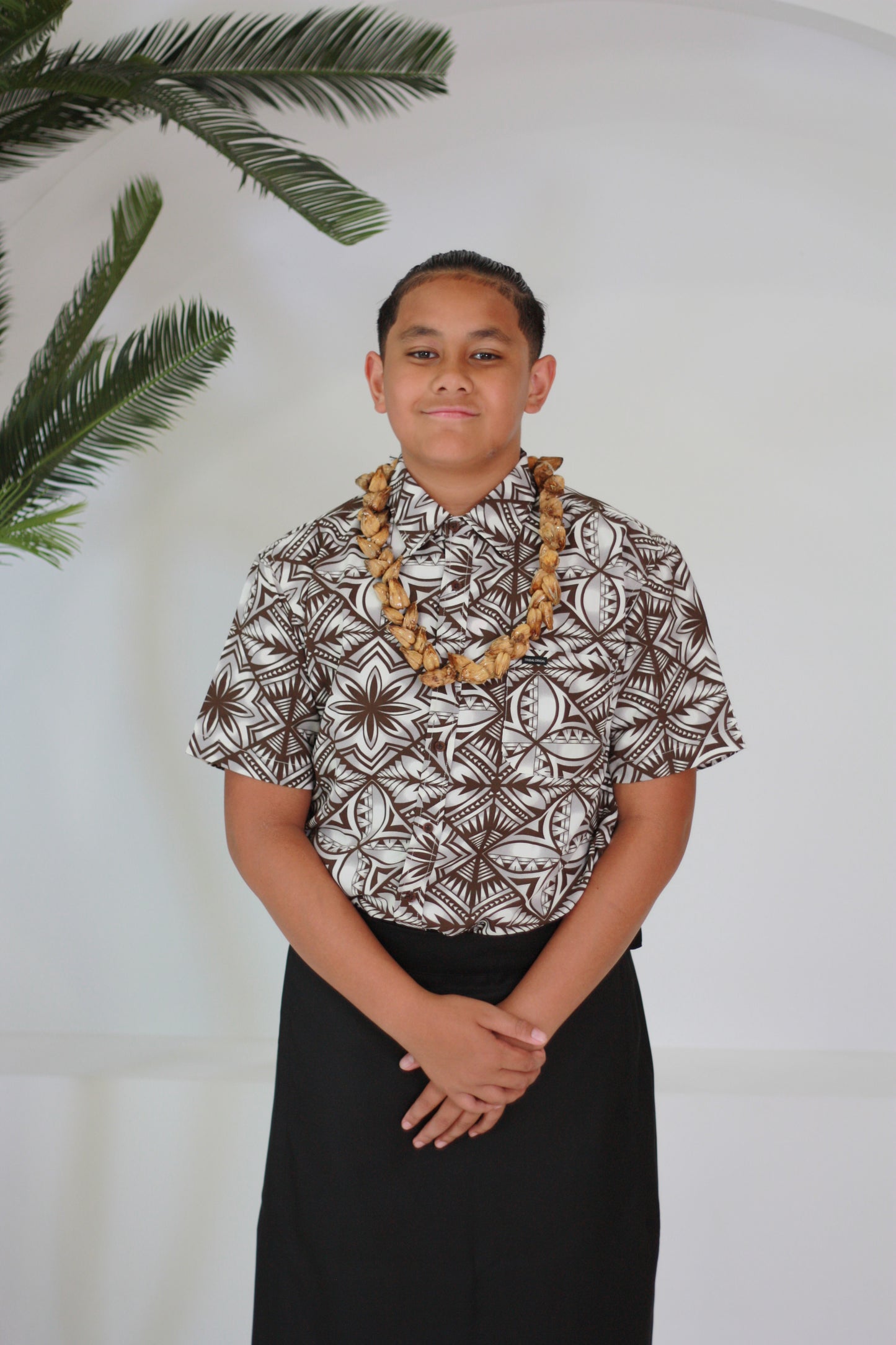 Tribal Origin Boys Shirt- Bitu SB2080 (Brown)