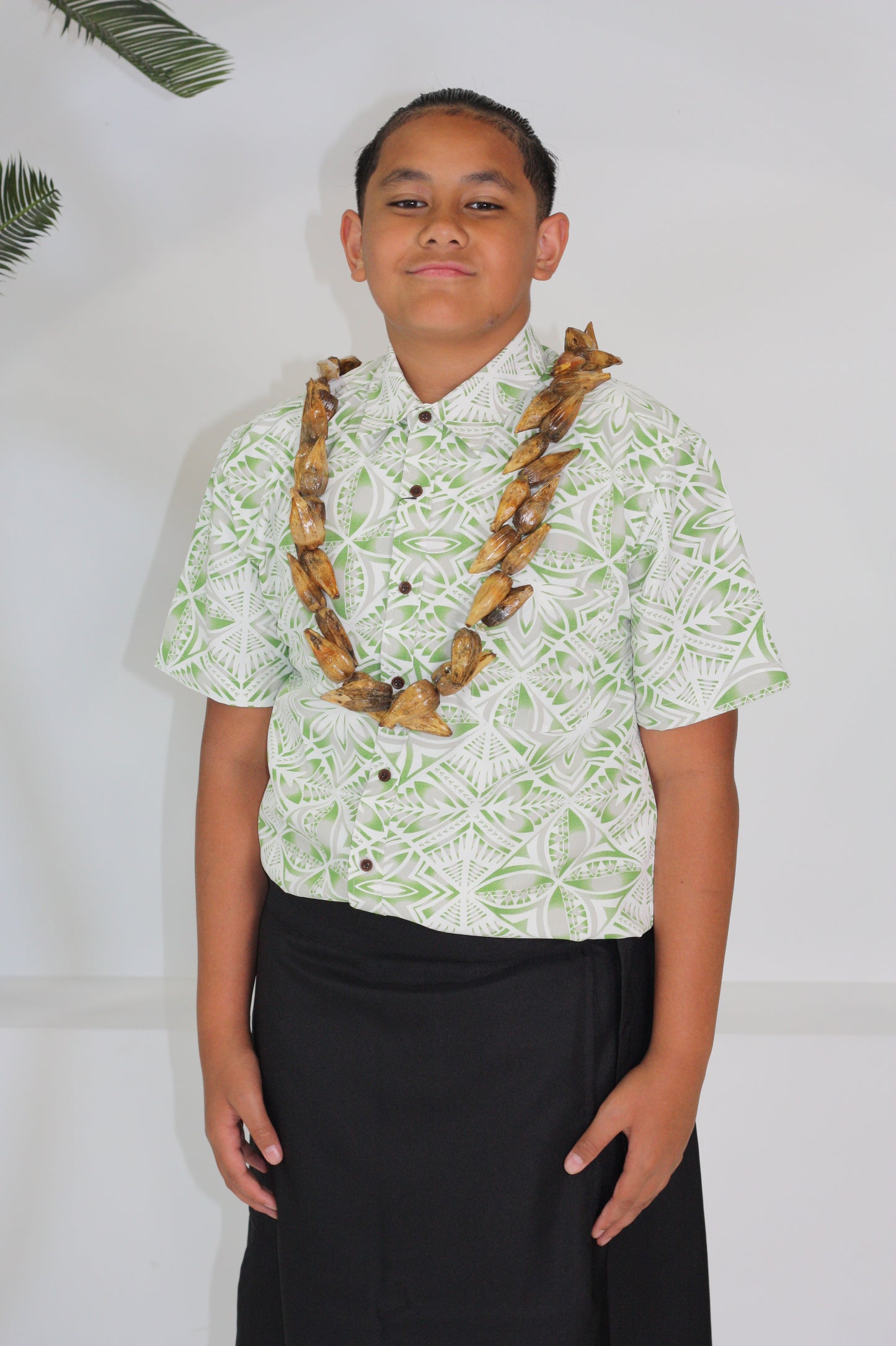 Tribal Origin Boys Shirt- Bitu SB2080 (Green)