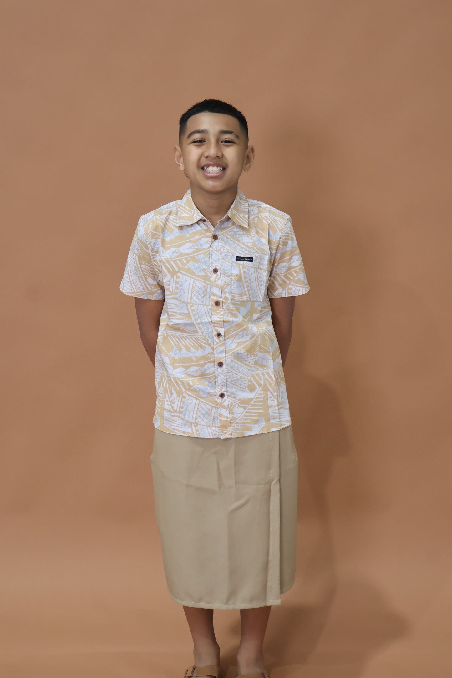 Iefaitaga-Sulu Boy's Dark Beige