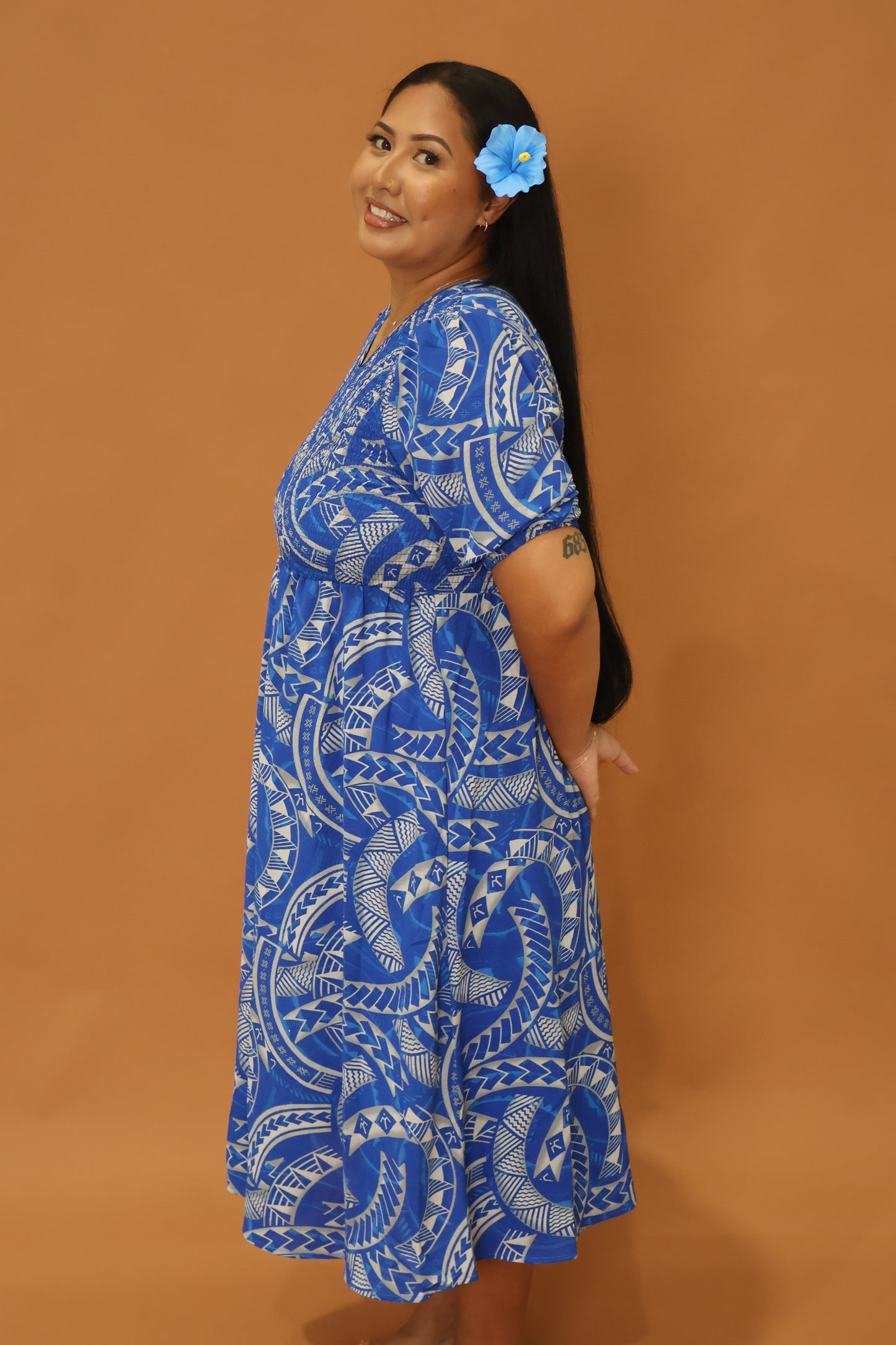 Tribal Origin Arabella Women's Dress in Blue LD4787