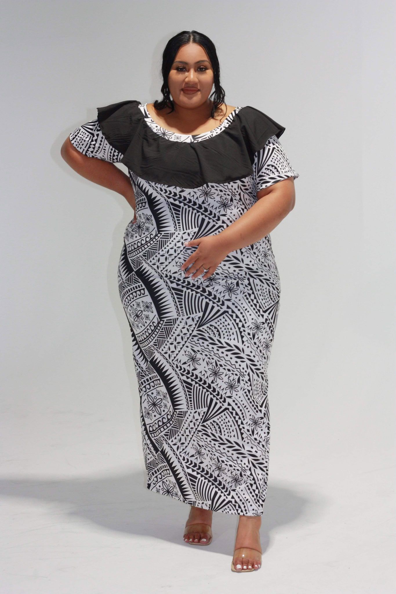 Cece's White & Black Masina Dress (Sale)