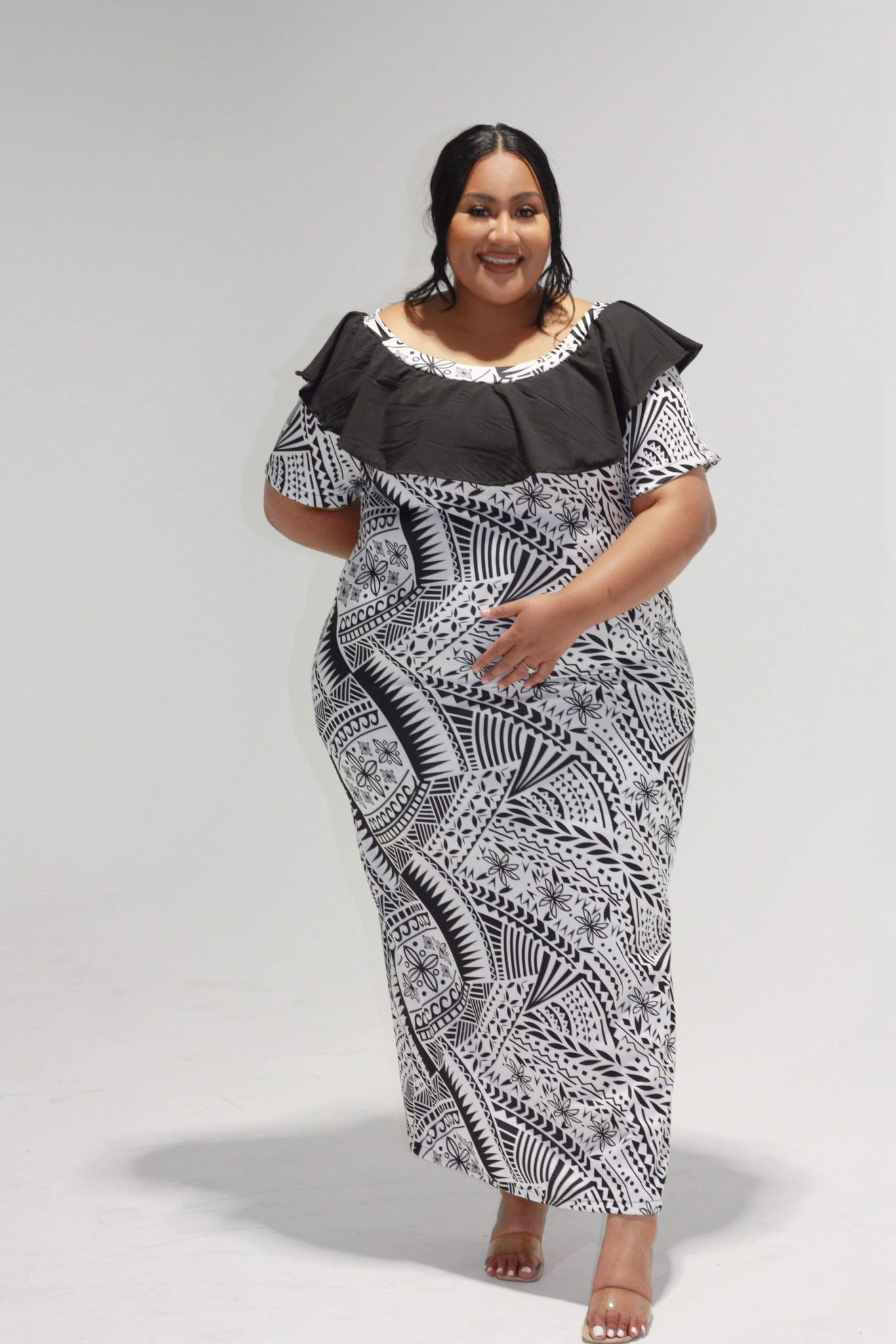 Cece's White & Black Masina Dress (Sale)