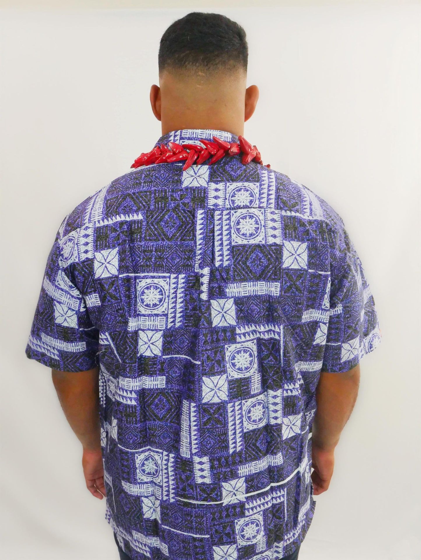 Tanoa Samoa Men's Bula Shirt ( Midnight Navy)