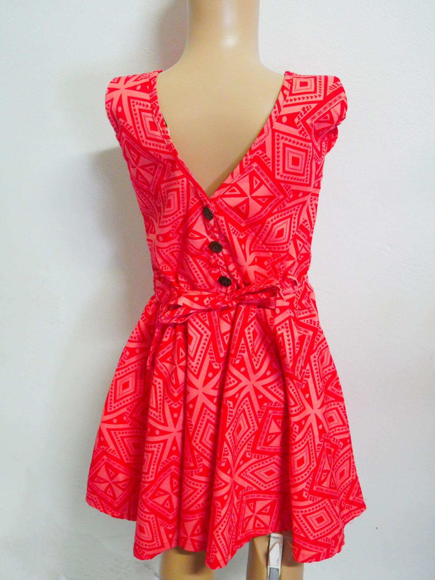 Tanoa Samoa Girls Red Dress (Ruby Red) LG1022