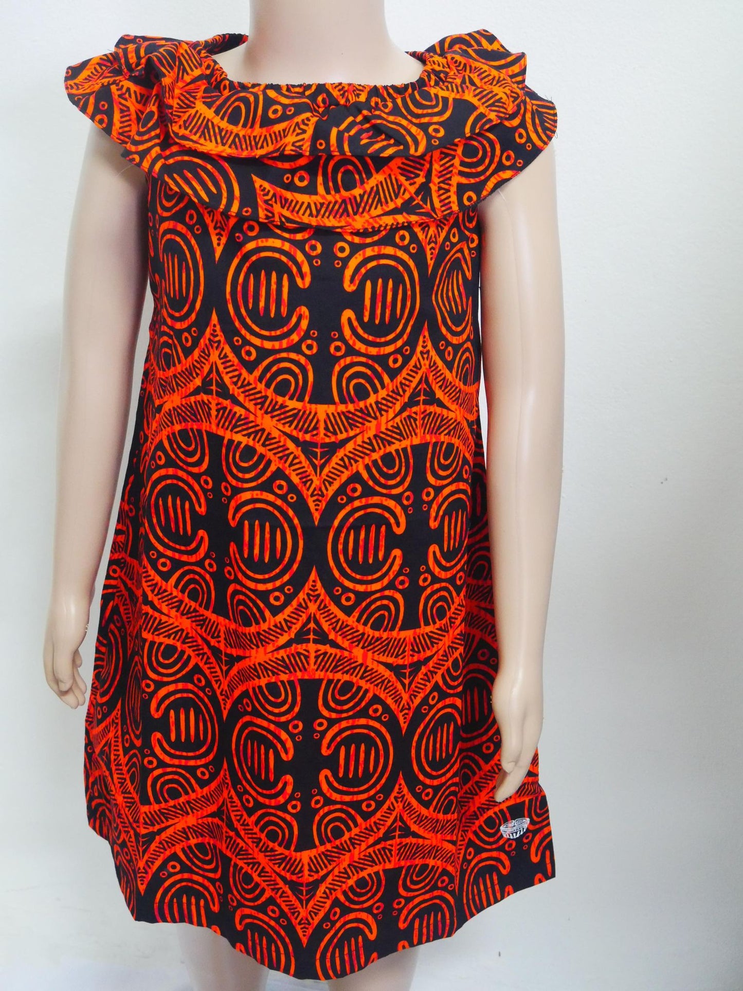 Tanoa Samoa Girl's Off-shoulder Dress LG901 (Orange)