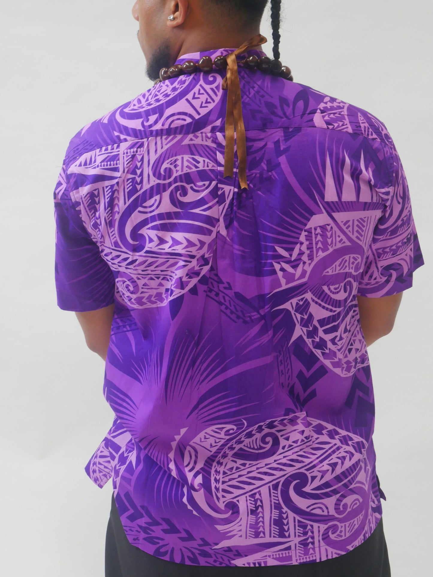 Tribal Origin Men's Bula Shirt FB1413 ( Purple ) SS3201