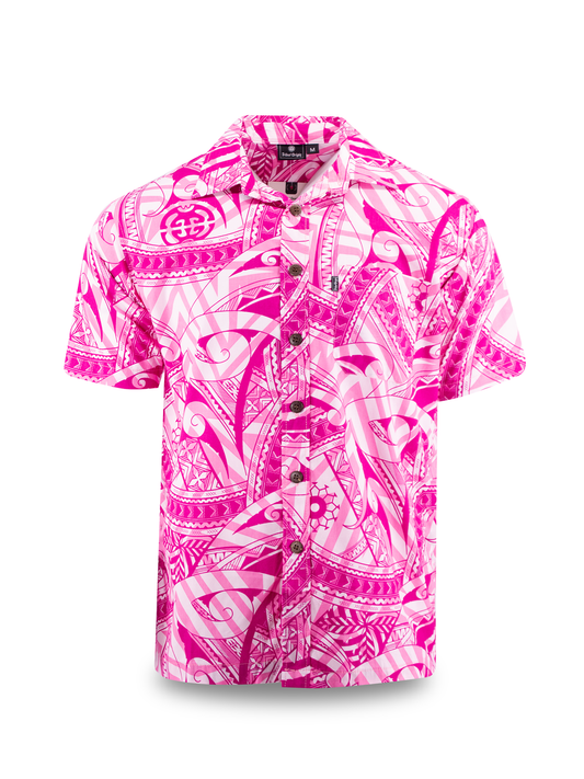 Tribal Origin Men's Elei Shirt (Pink ) FB1305