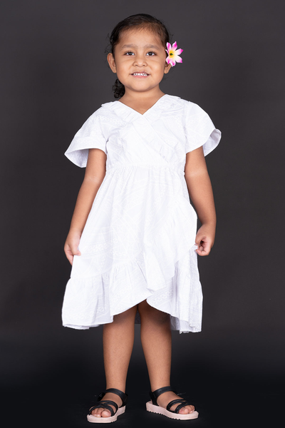 Tribal Origin Kalavata-Ana Girls Aviva Dress White