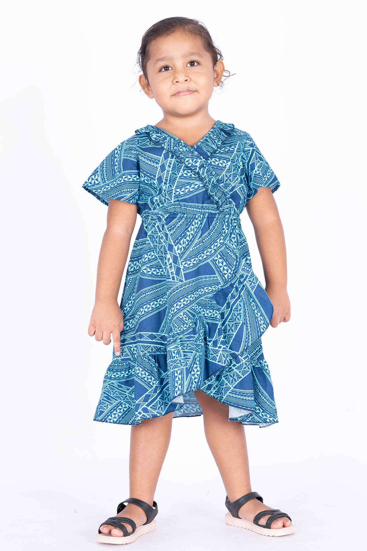 Tribal Origin Kalavata-Ana Girls Aviva Dress Blue