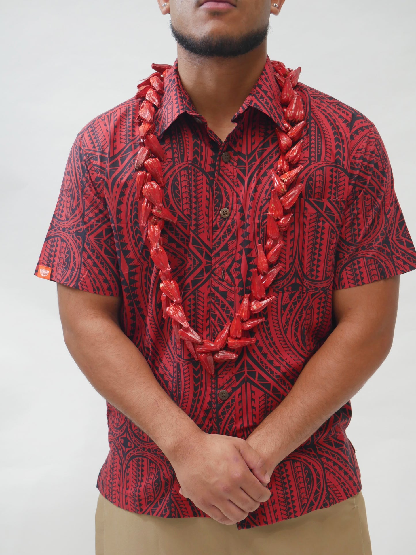 Tanoa Samoa Men's Shirt SS2801-TS New ( Hibiscus )
