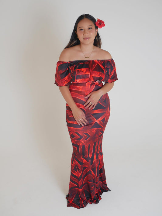 Iupeli Colection - Women's Red Ana Elei Dress