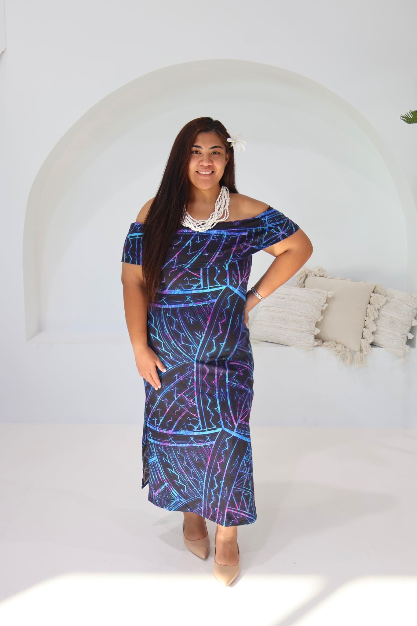 Akamu Mahina Dress- Volau (Blue)