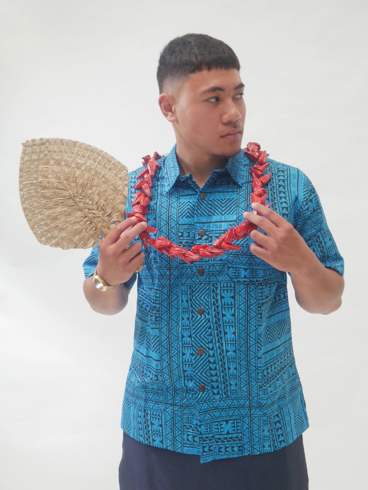 Tribal Origin Men's Elei Shirt ( Blue ) FB1399