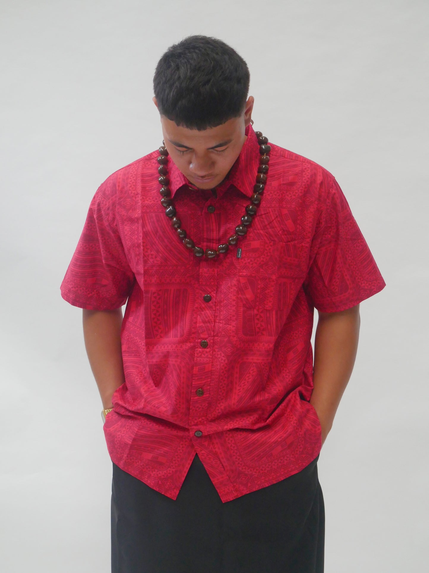 Tribal Origin Men's Elei Shirt ( Pink ) FB1400
