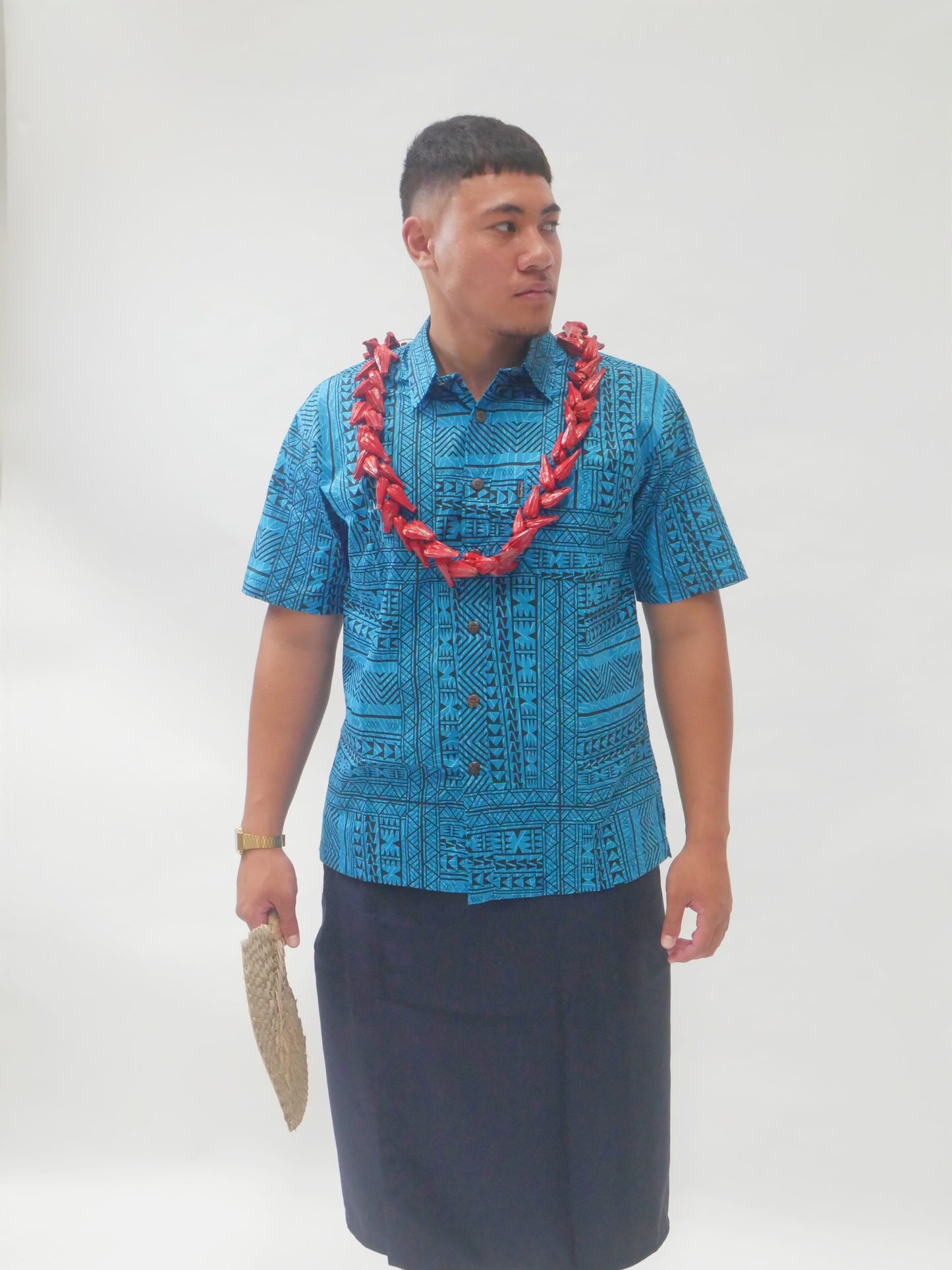 Tribal Origin Men's Elei Shirt ( Blue ) FB1399