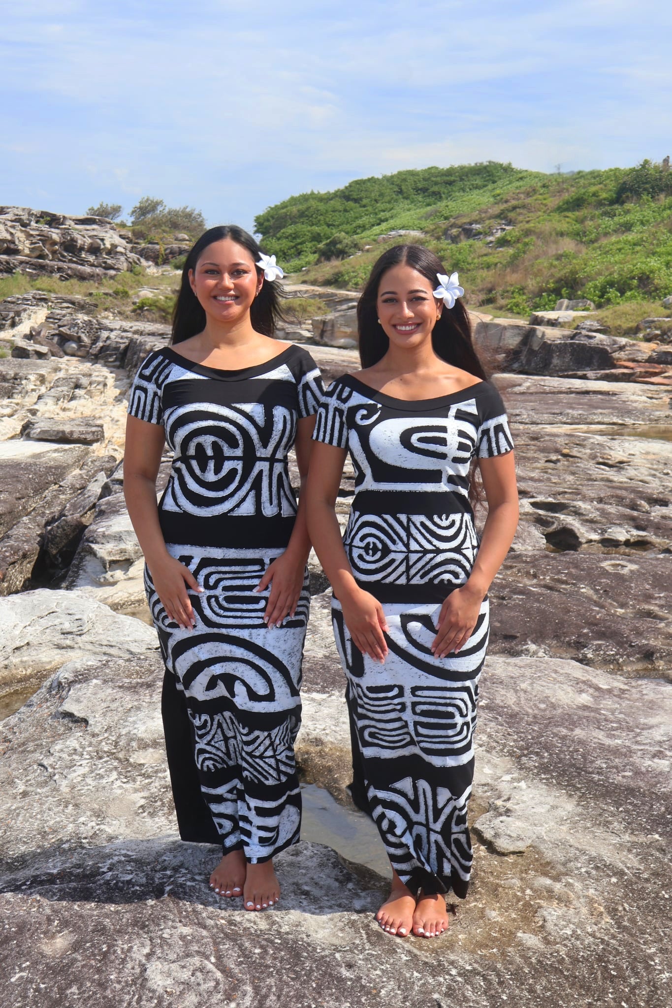 PIA Black & White Fitted Dress