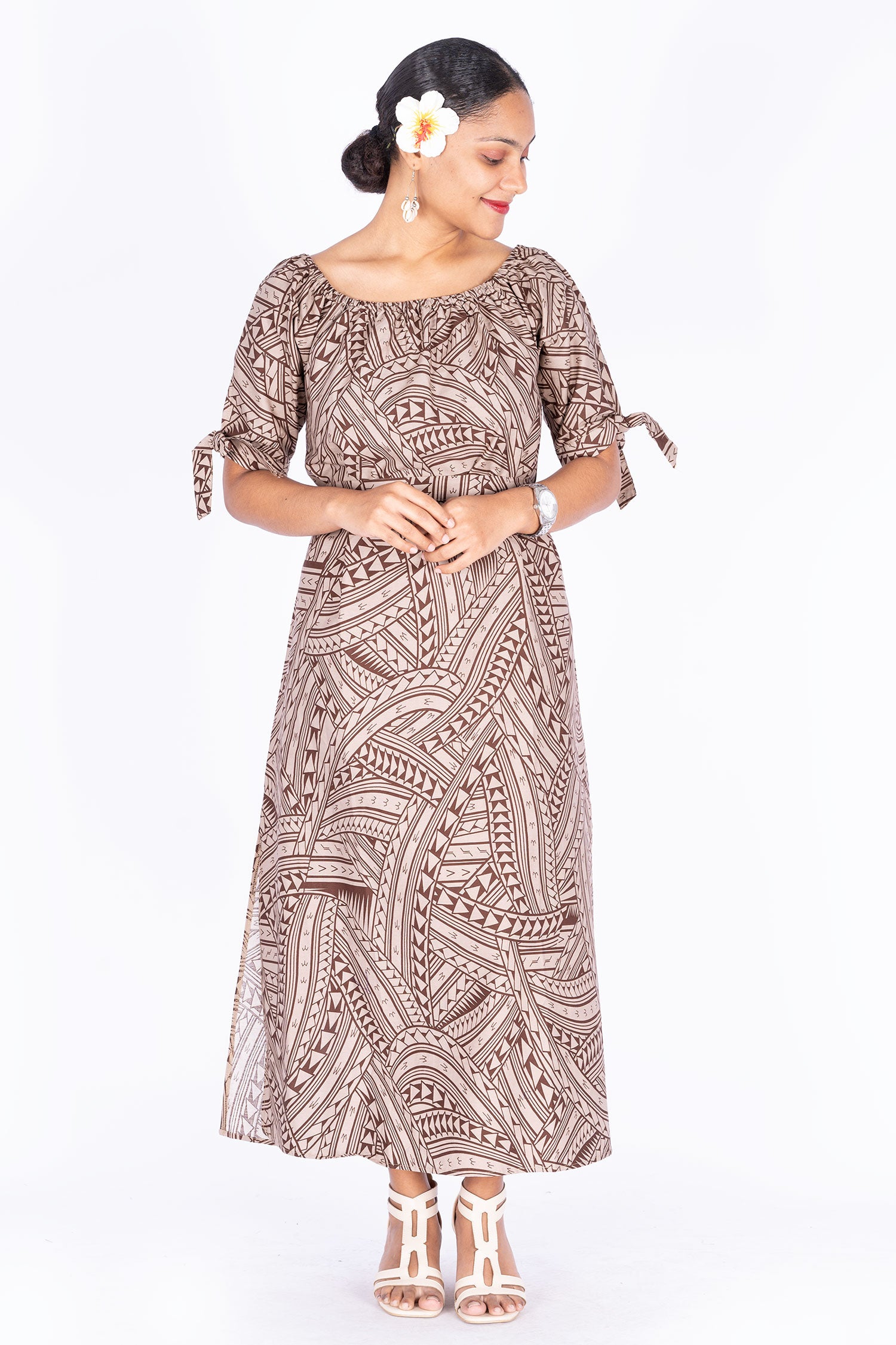 Tribal Origin Kalavata-Ana Ladies Mikalia Dress Brown – Pacific Way ...