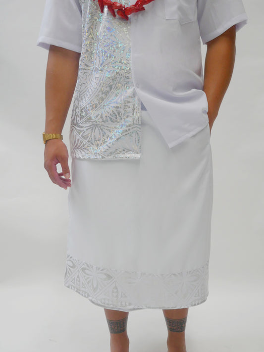 Iefaitaga-Sulu Men White & Silver Metallic