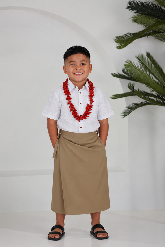 Iefaitaga-Sulu Boy's Dark Beige