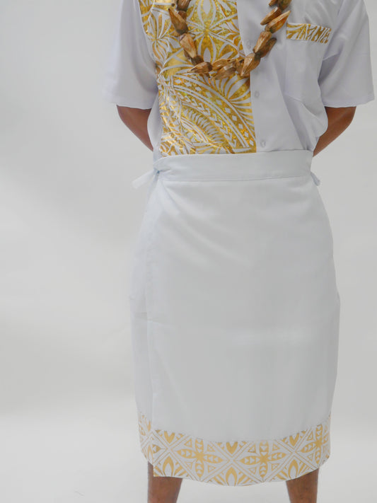 Iefaitaga-Sulu Boys White & Gold Metallic