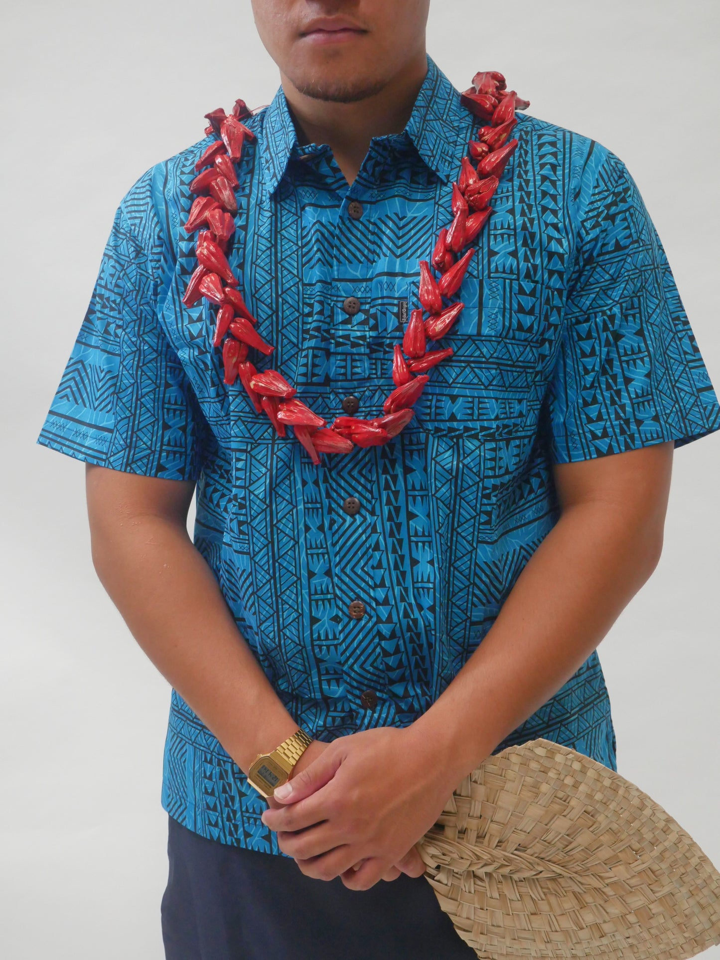 Tribal Origin Men's Elei Shirt ( Blue ) FB1399