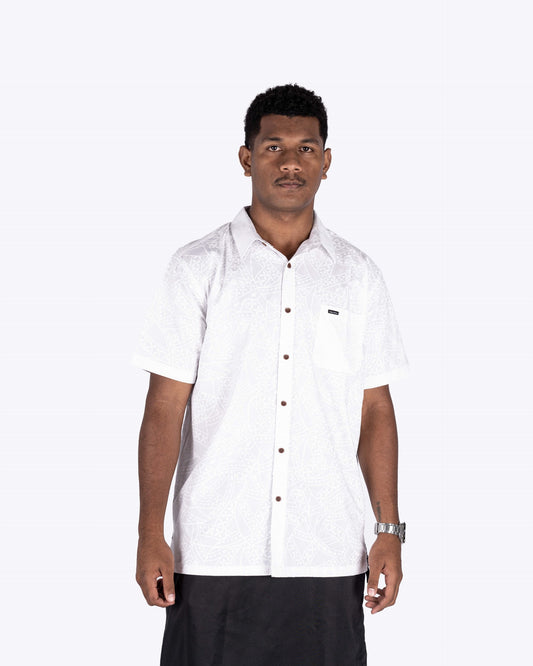 Kalavata Hawea Men's Shirt ( White )
