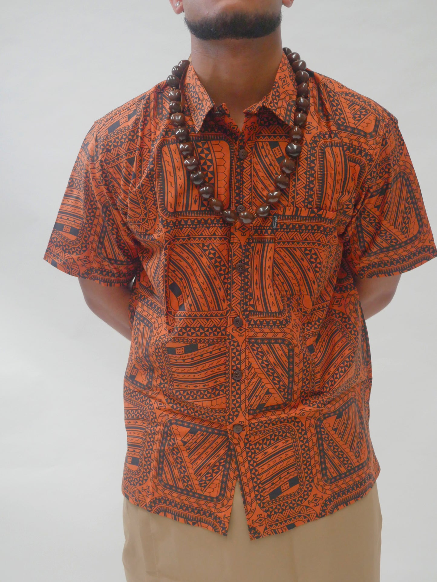 Tribal Origin Men's Elei Shirt ( Rust ) FB1400