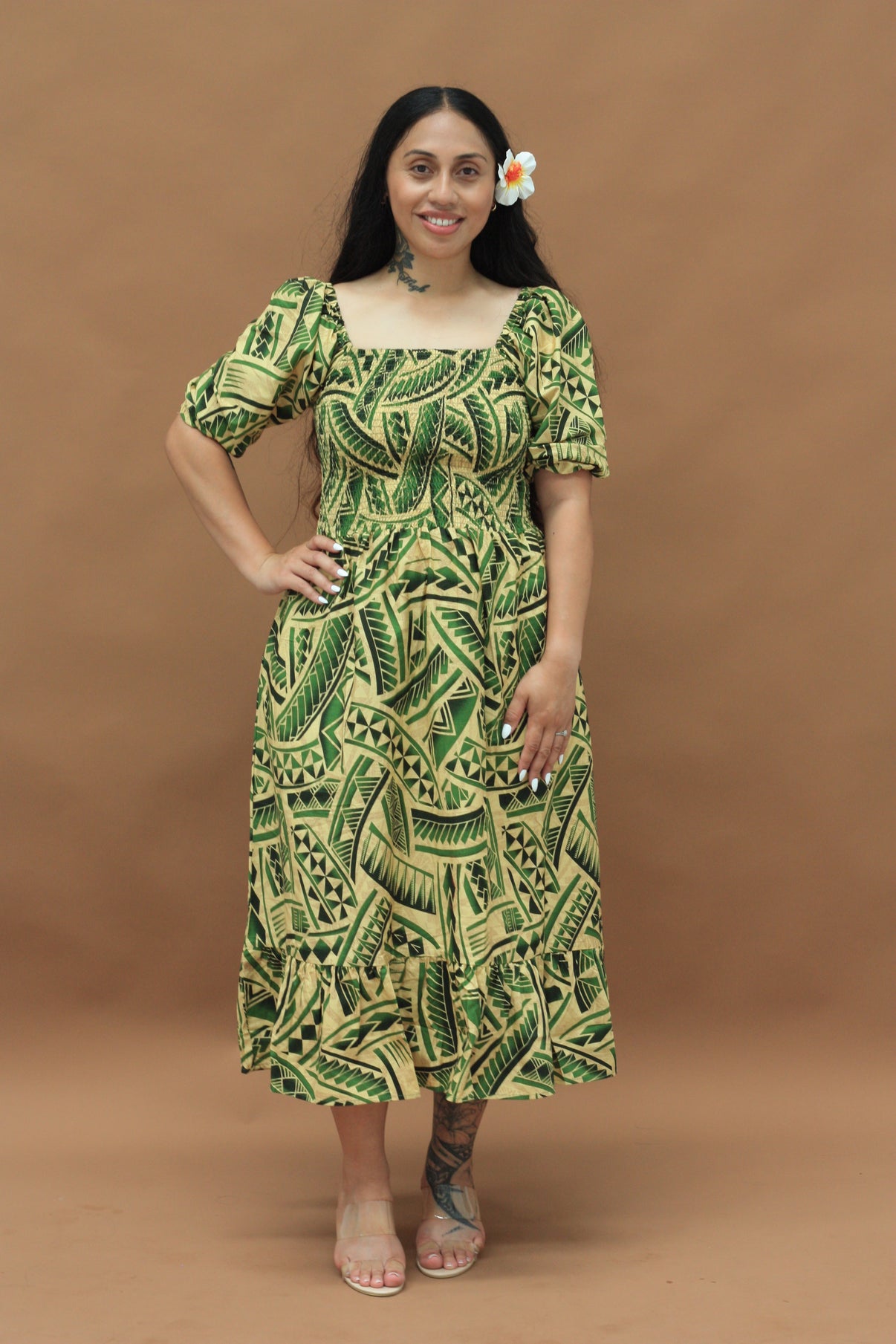 Kalavata Women's Olive Dress FB1732 – Pacific Way Gift Shop