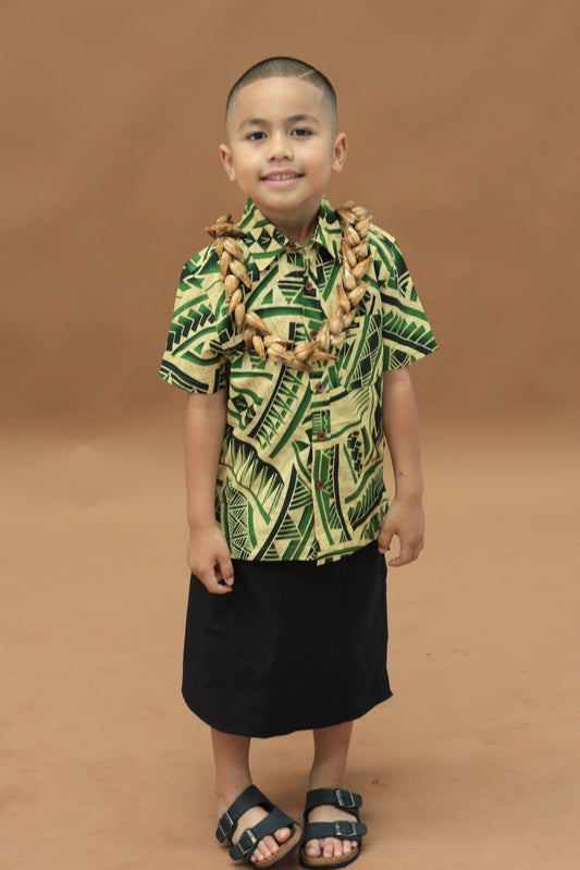 Kalavata Boy's Olive Shirt (Green) FB1732