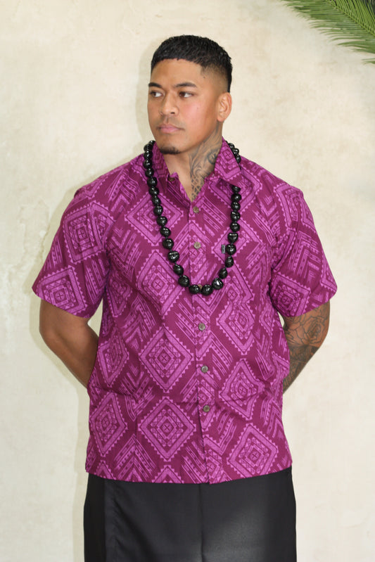 Tribal Origin Men's Elei Shirt ( Purple ) FB1398