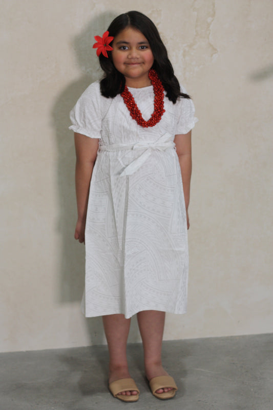 Kalavata Girls Rylee Dress (LG1962) White