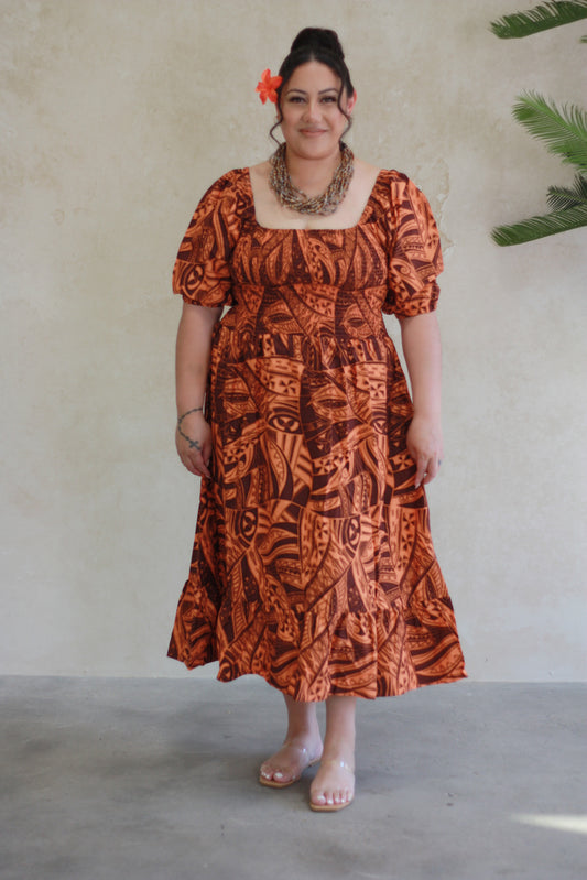 Tribal Origin Ladies Eliza Dress FB1797 (Rust)