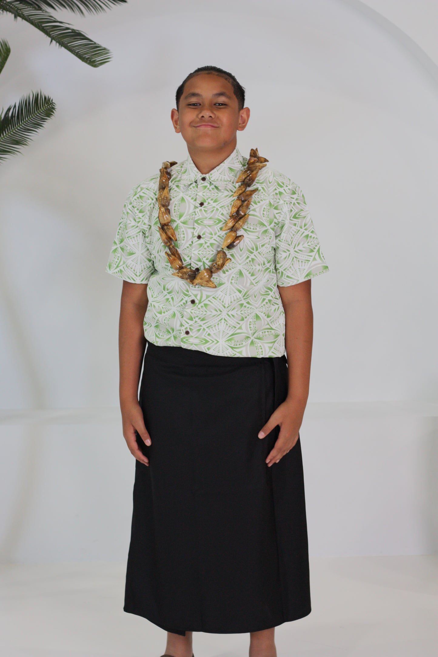 Tribal Origin Boys Shirt- Bitu  SB2080 (Green)