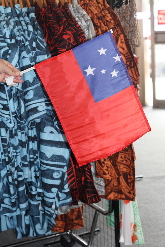 Tuff Coconut's "Samoa" Car Flags- Blue with Red