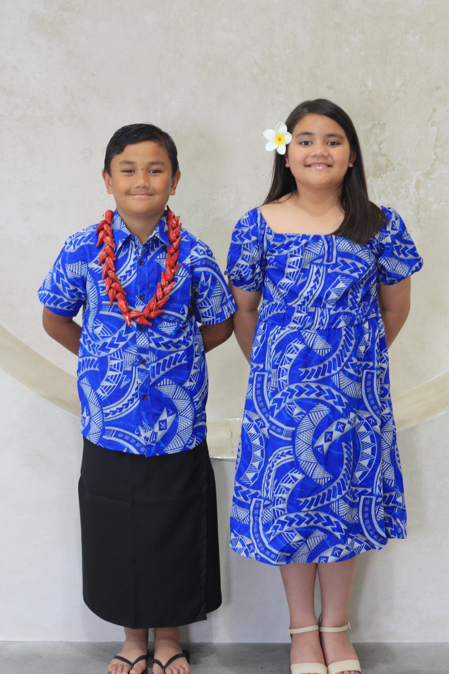 Tribal Origin Girls Mylie Dress - Kovia in Blue and Grey (LG2016)