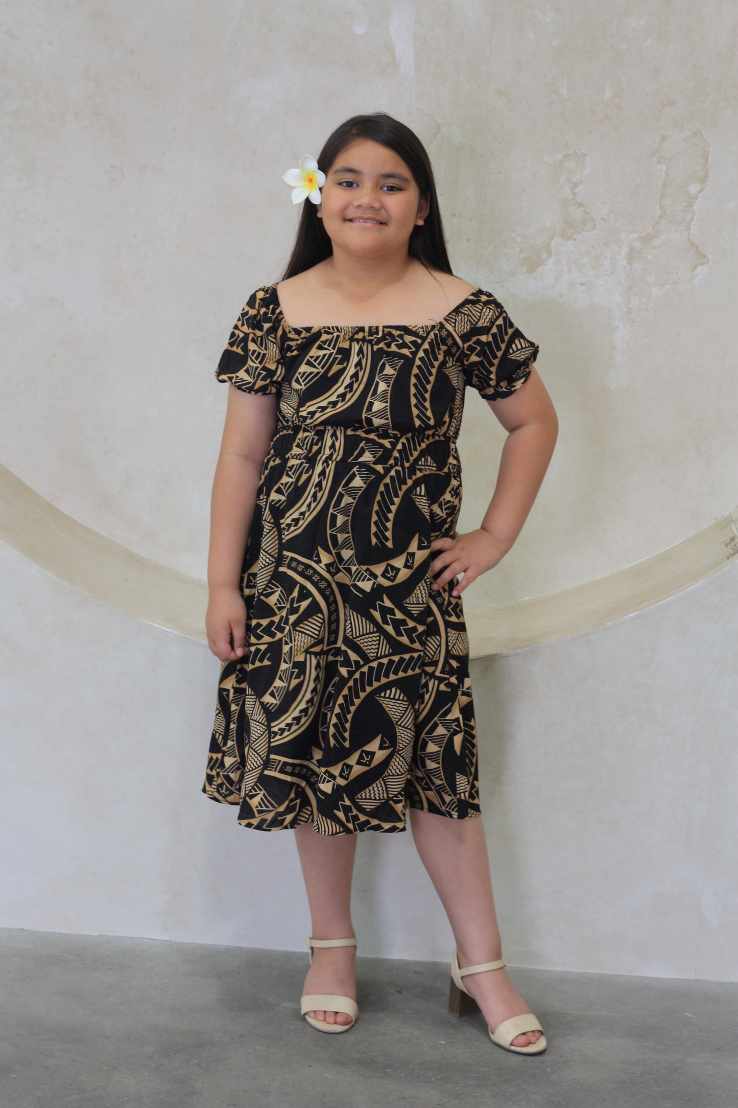 Tribal Origin Girls Mylie Dress - Kovia in Black and Brown (LG2016)