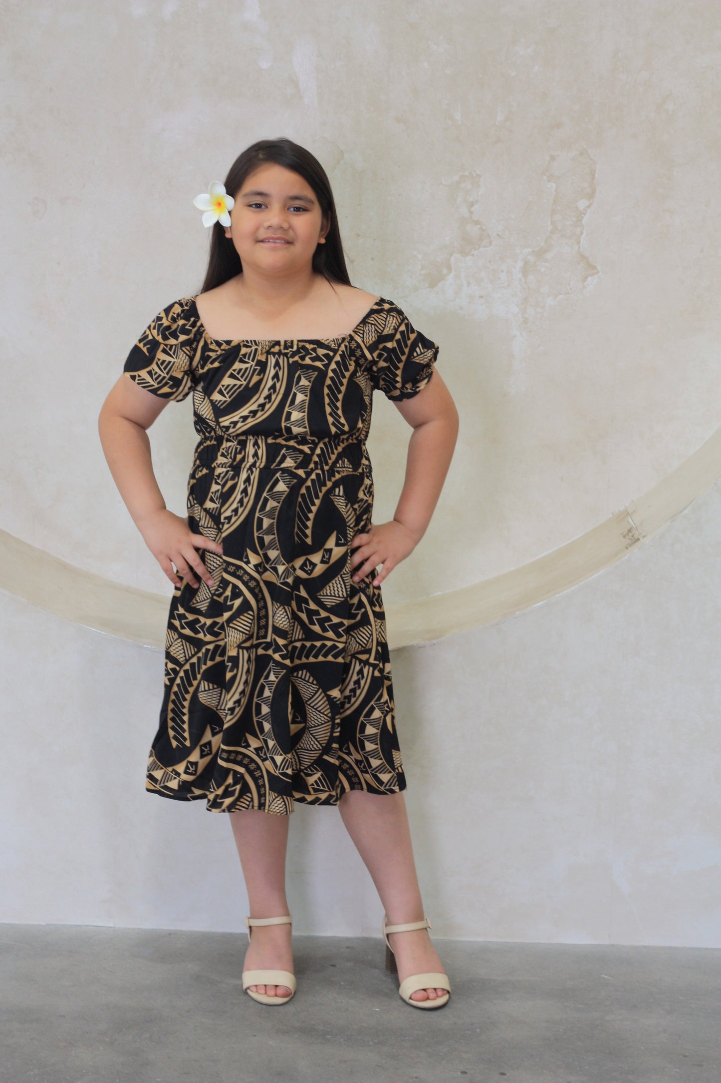 Tribal Origin Girls Mylie Dress - Kovia in Black and Brown (LG2016)